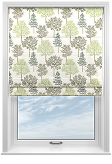 Coppice Faux Silk, Olive - Roman Blind